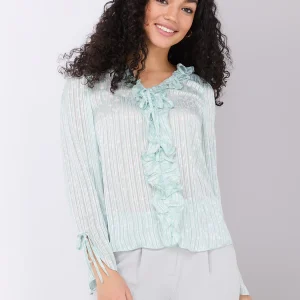 Floral Print Ruffle V-Neck Popover Blouse