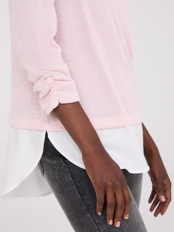Ruched Sleeve 2-Fer Top - Image 3