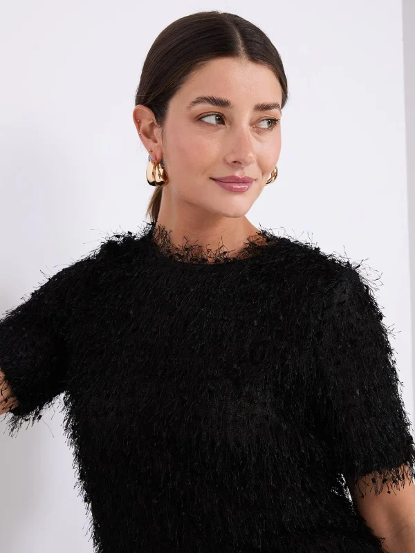 Shaggy Short Sleeve Waisted Top - Image 3