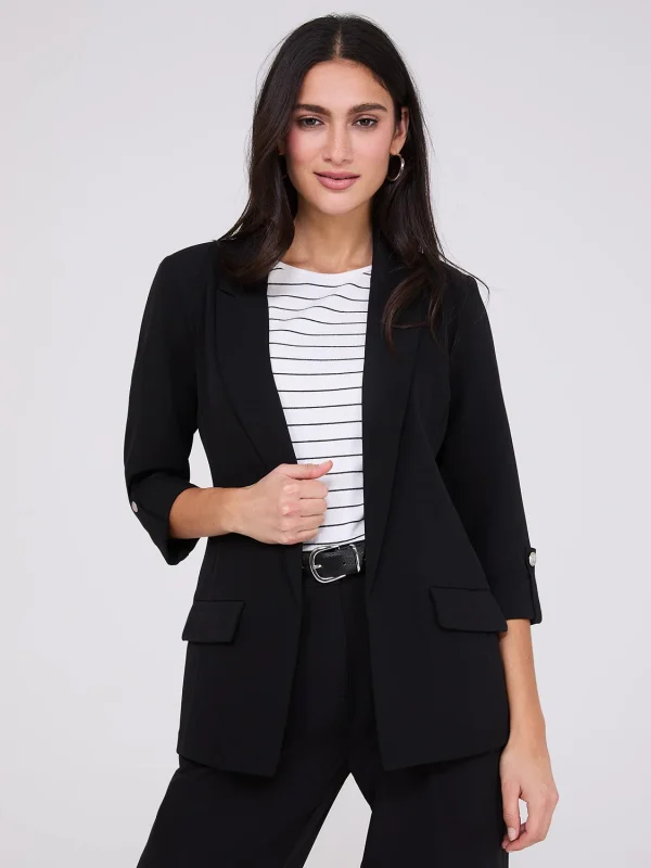 3/4 Sleeve Open Blazer - Image 3