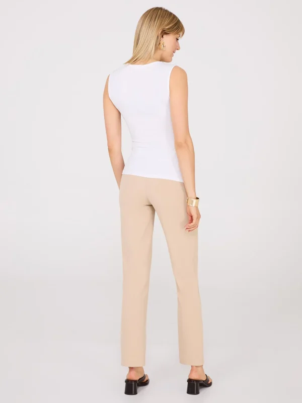 Sleeveless Pleated Crossover Top - Image 5