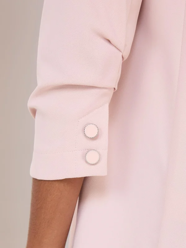 3/4 Pleated Sleeve Open Blazer - Image 6