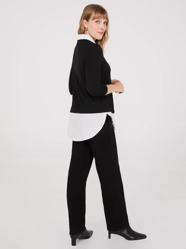 Dot Print 2-Fer Top - Image 4
