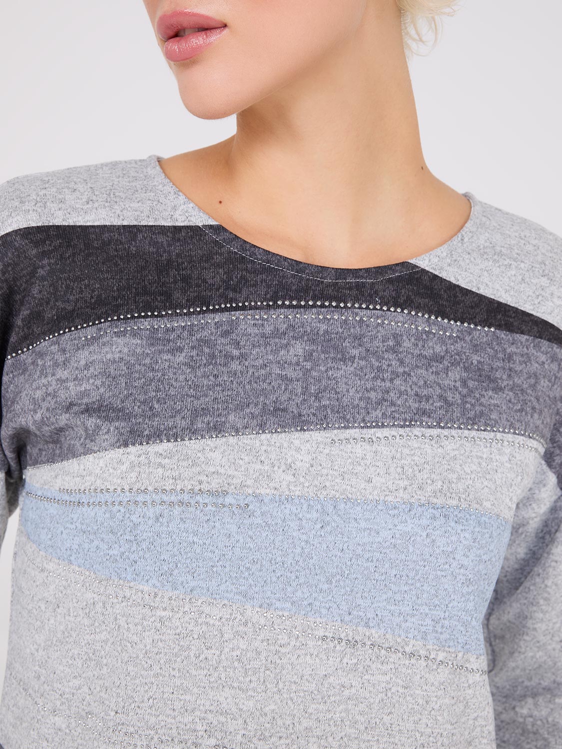 Abstract Colour Block Top With Stud Details - Image 3