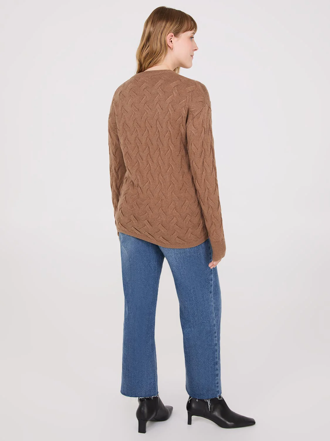 Basketweave Crew Neck Sweater - Image 8