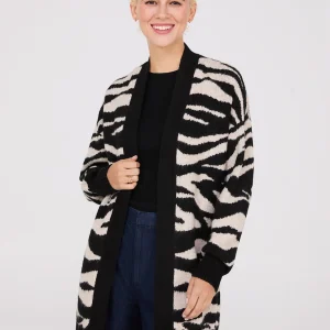 Zebra Print Drop Shoulder Duster