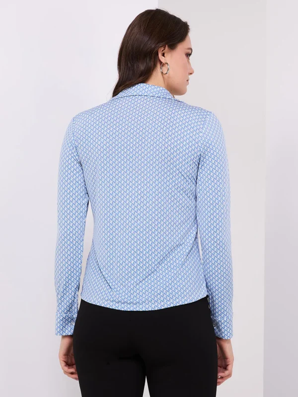 Printed Button-Front Blouse - Image 5
