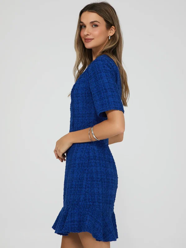 Ruffle Boucle Mini Dress - Image 4