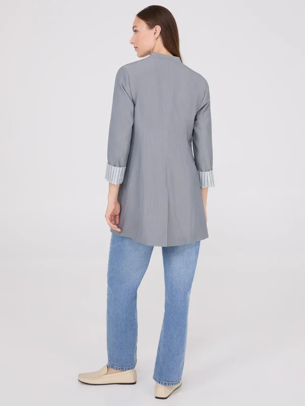 Collarless Open Blazer - Image 4