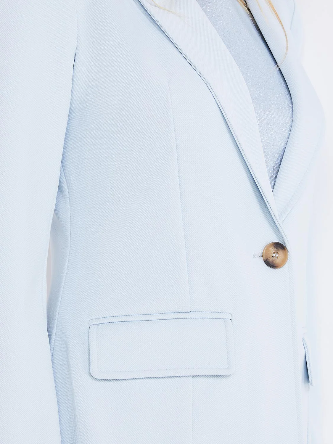 One-Button Textured Blazer - Image 18