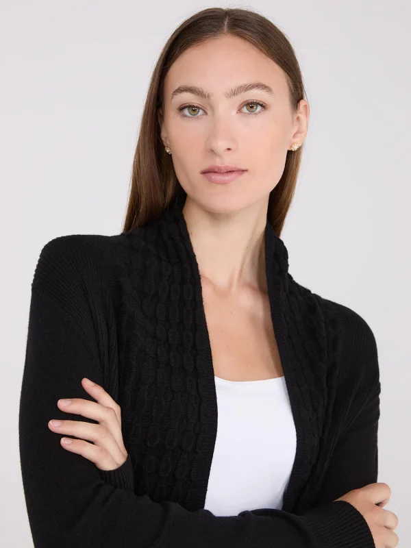 Multi Stitch Shawl Collar Duster Cardigan - Image 5