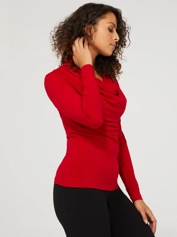 Cowl Neck Top With Pleat Details - Image 5