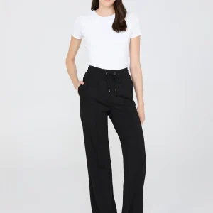 Front Pintuck Wide-Leg Long Length Pants