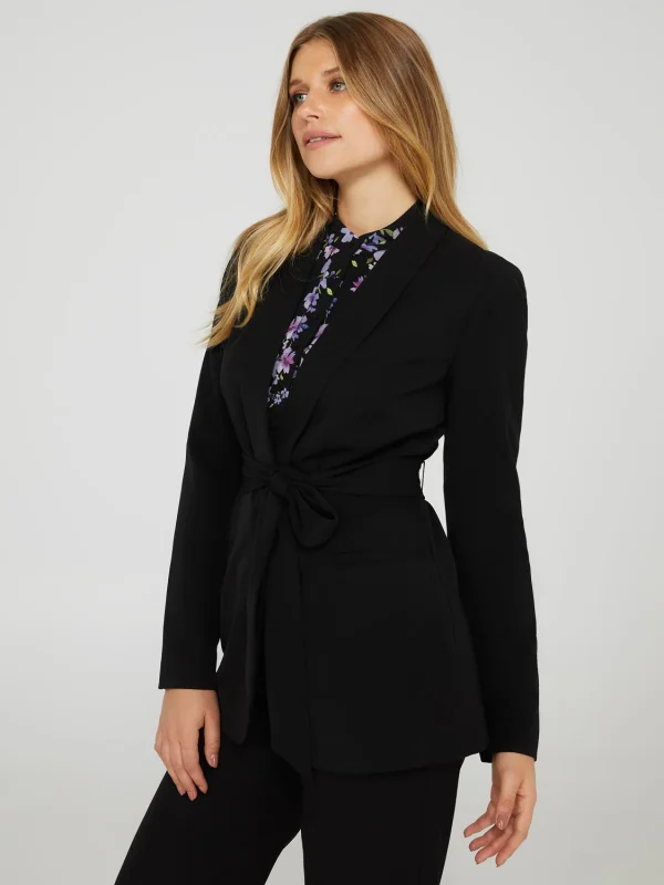 One Button Shawl Collar Blazer - Image 3