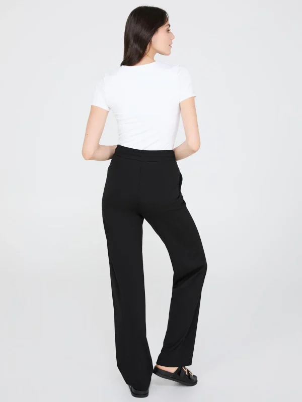 Front Pintuck Wide-Leg Long Length Pants - Image 4
