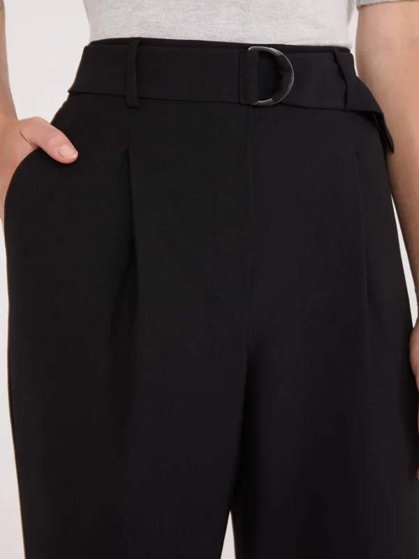 Mid-Rise Pleated Ankle Length Pants - Image 6