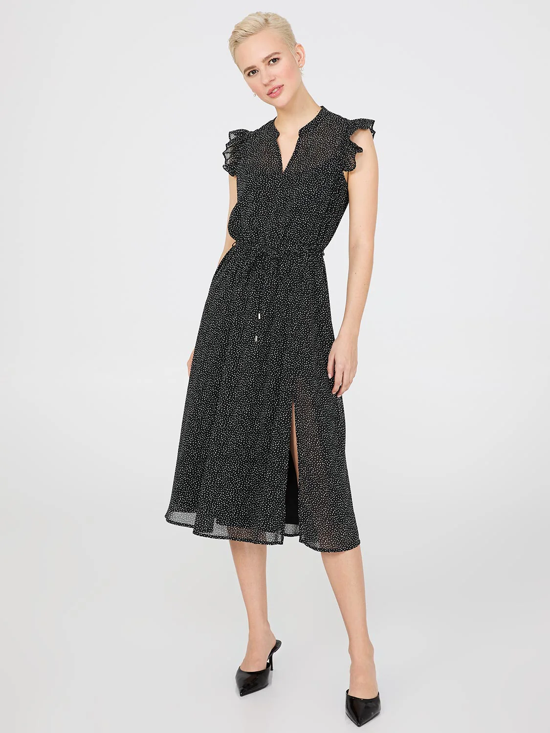 Sleeveless Printed Chiffon Midi Dress - Image 2