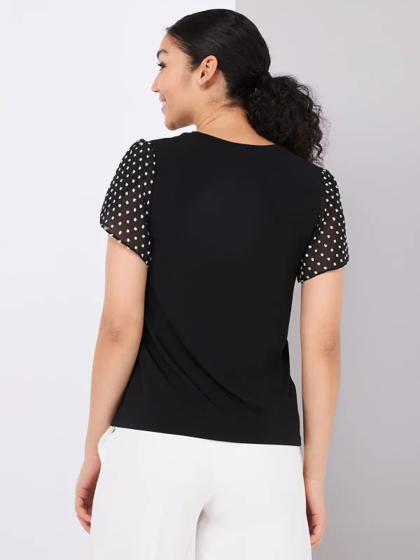 Clip Dot Tulip Sleeve Top - Image 3