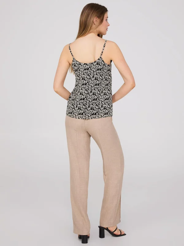 Animal Print Mesh V-Neck Tank Top - Image 4