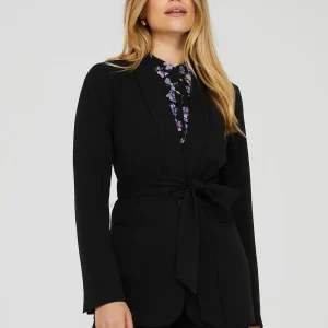 One Button Shawl Collar Blazer