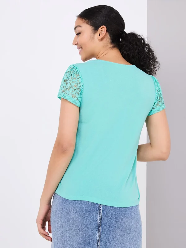 Lace Sweetheart Neckline Top - Image 10