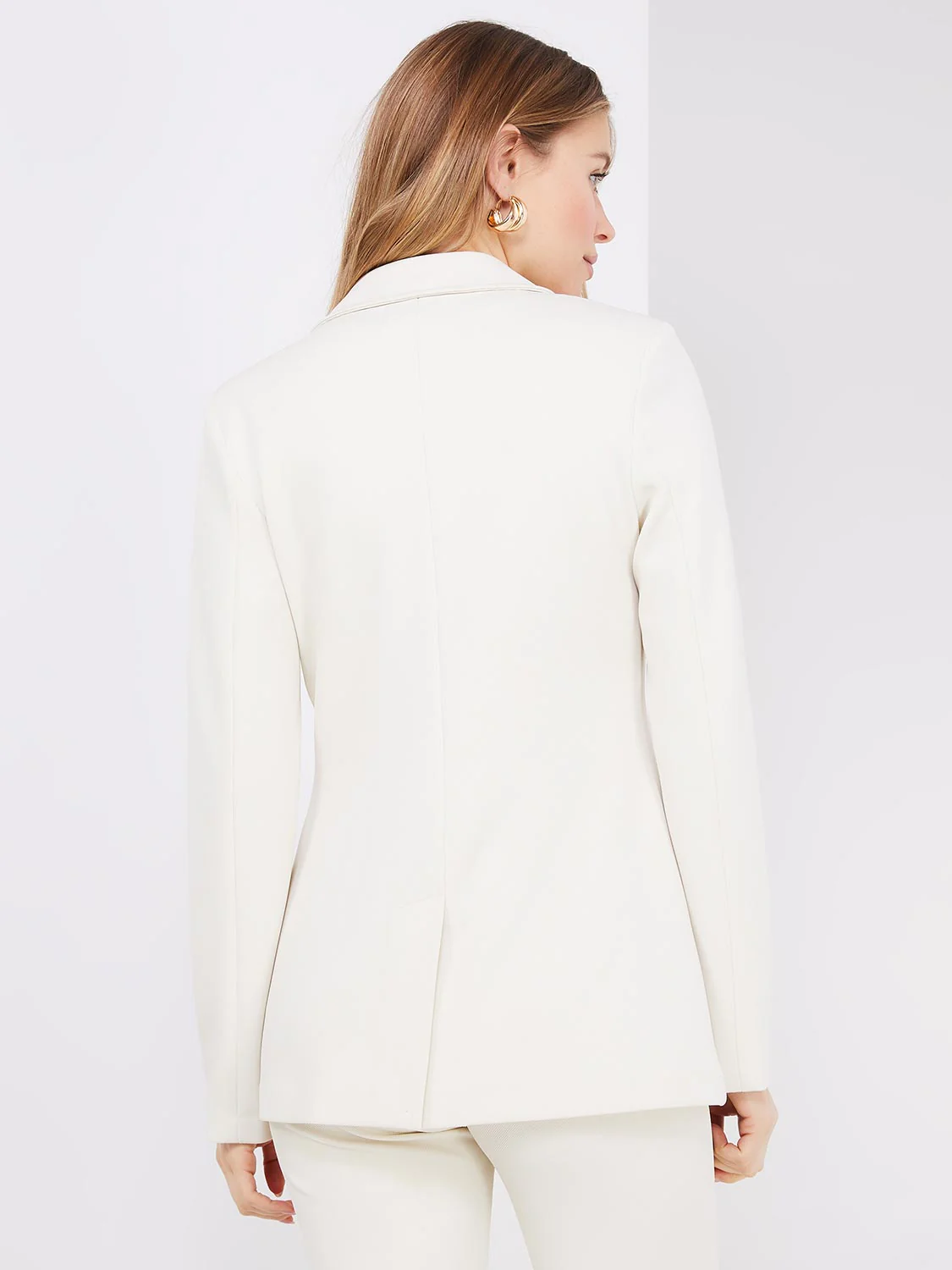 One-Button Textured Blazer - Image 12