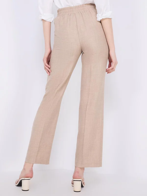 Wide-Leg Pintuck Front Pants - Image 4