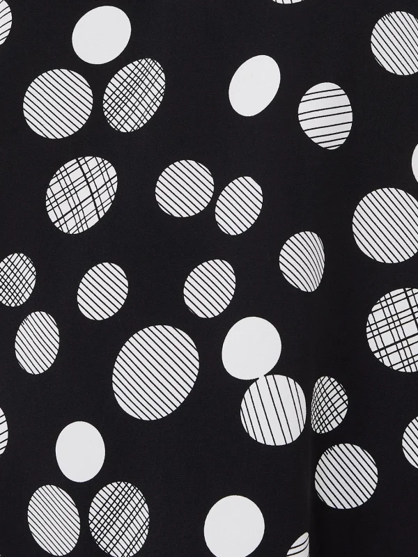 Dot Print Split Neck Blouse - Image 6