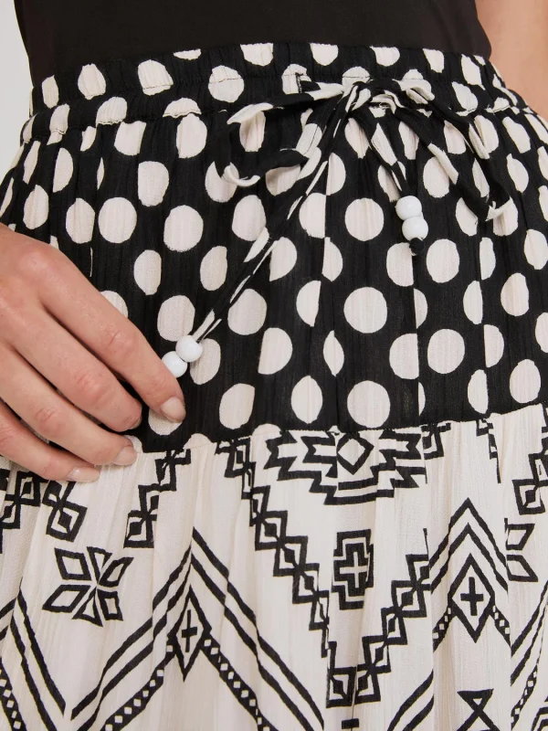 Printed Tiered Maxi Skirt - Image 3