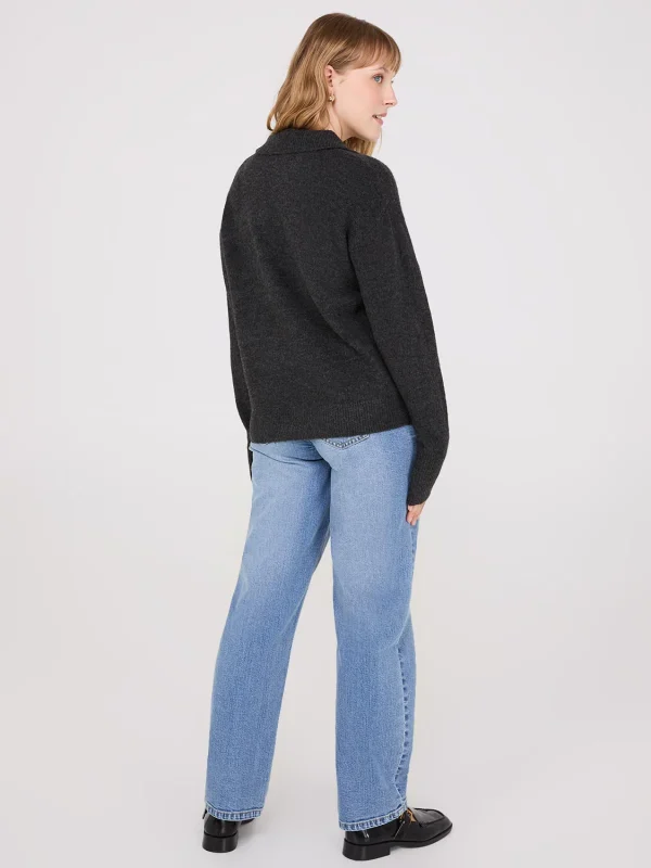Johnny Collar Long Sleeve Sweater - Image 9