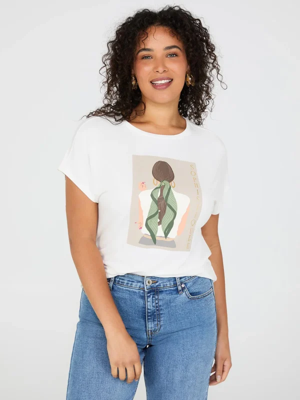 Foil "Sophistiquee" Graphic T-Shirt - Image 2