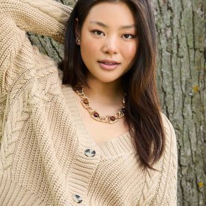 V-Neck Multi Cable Cardigan