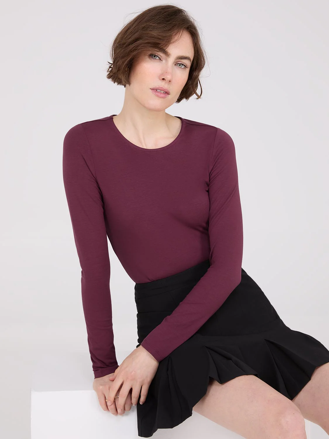 Long Sleeve Round Neck Top - Image 14