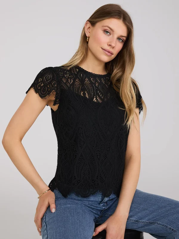 Sweetheart Neckline Top With Scallop Details - Image 6