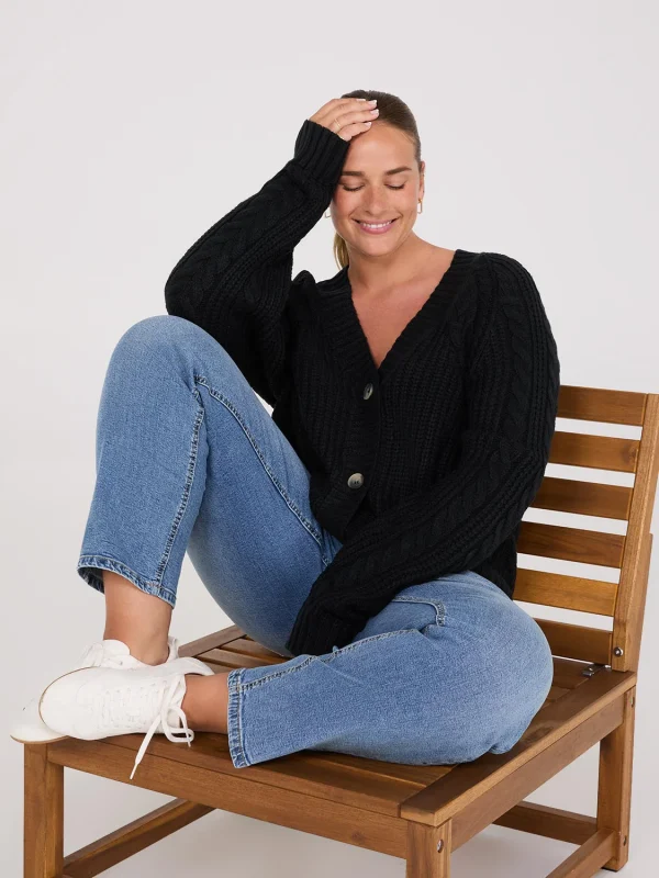 V-Neck Multi Cable Cardigan - Image 12