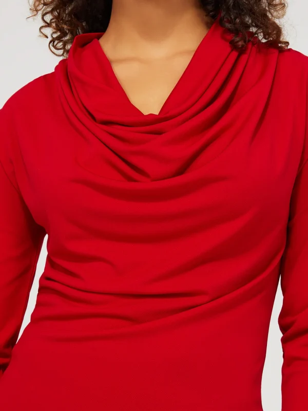 Cowl Neck Top With Pleat Details - Image 7