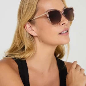 Oversized Clear Frame Cat Eye Sunglasses
