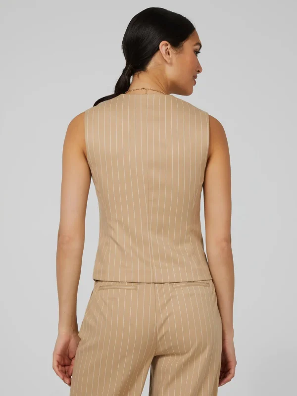 Pinstripe Sleeveless Vest - Image 5