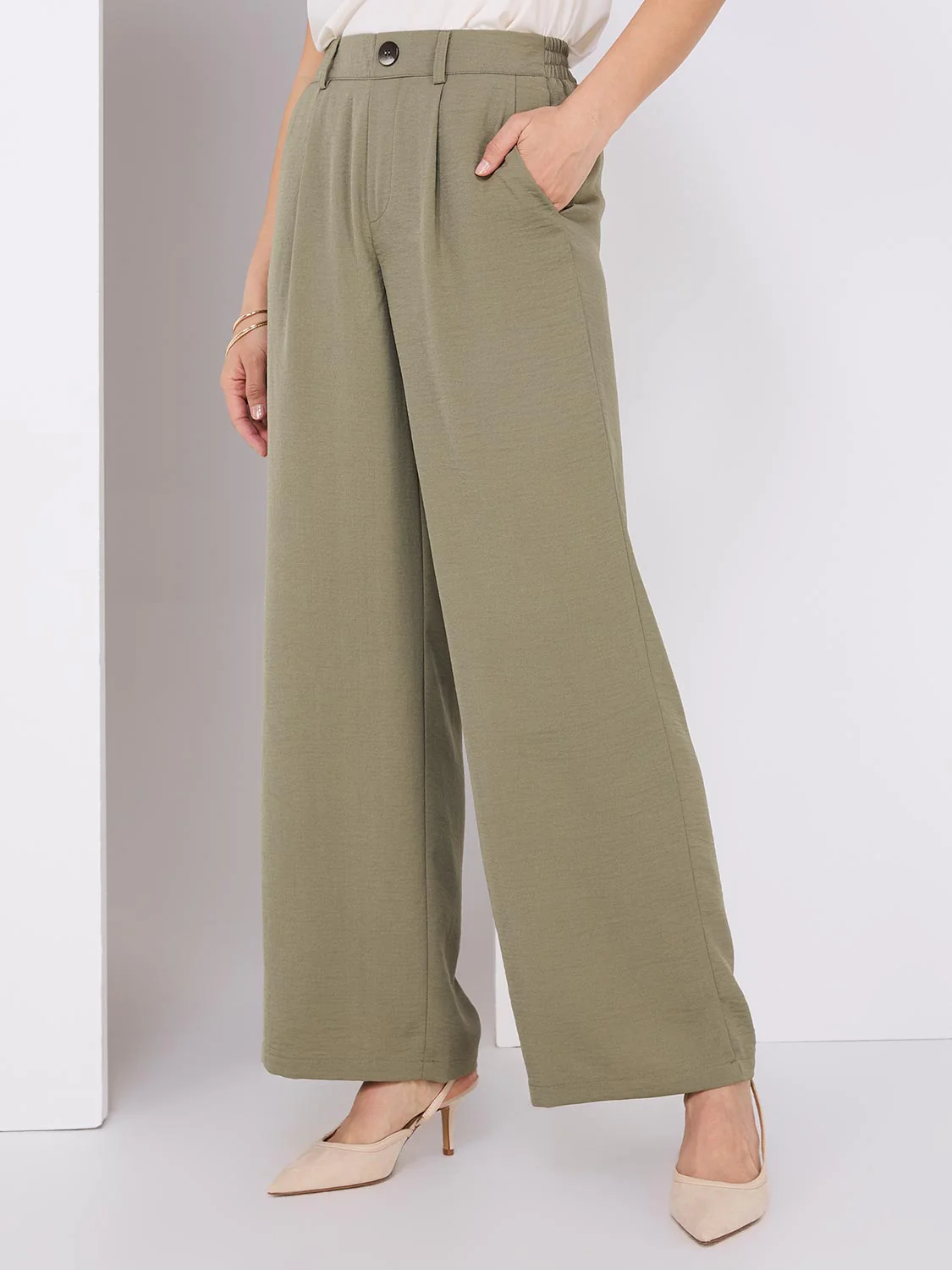 Classic Rise Wide-Leg Pants - Image 10