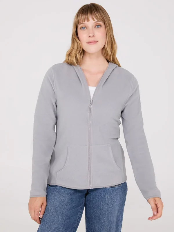 Full-Zip Polar Fleece Hoodie - Image 2