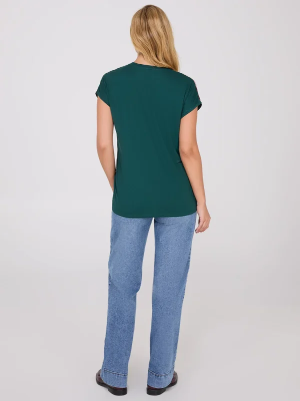 Scarf Print Short Sleeve Jersey T-Shirt - Image 4