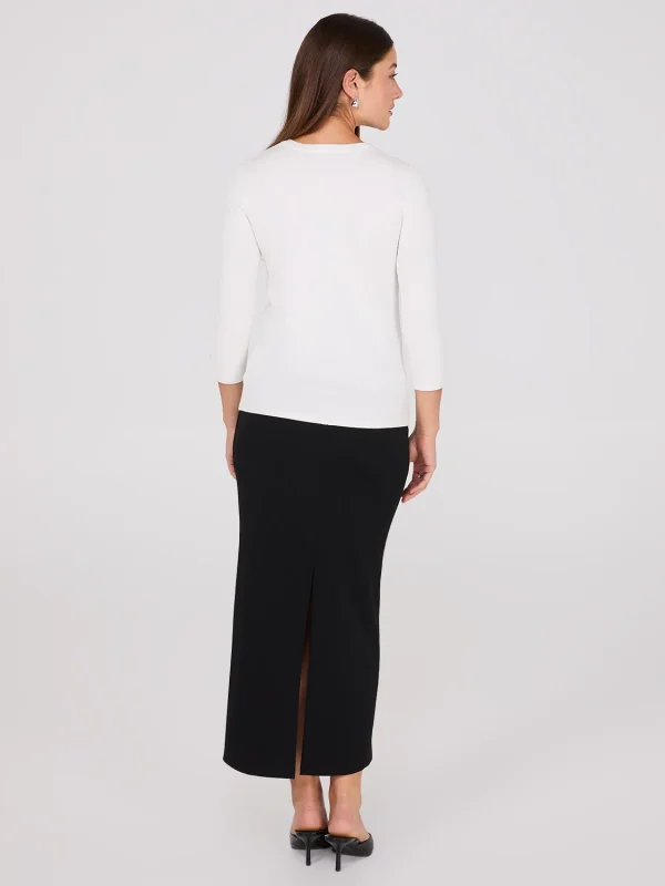 Round Neck Sweater With Button Details - Image 5