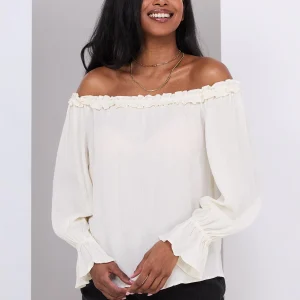 Off-The-Shoulder Top With Ruffle Details