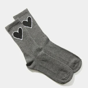 Heart Detail Crew Socks