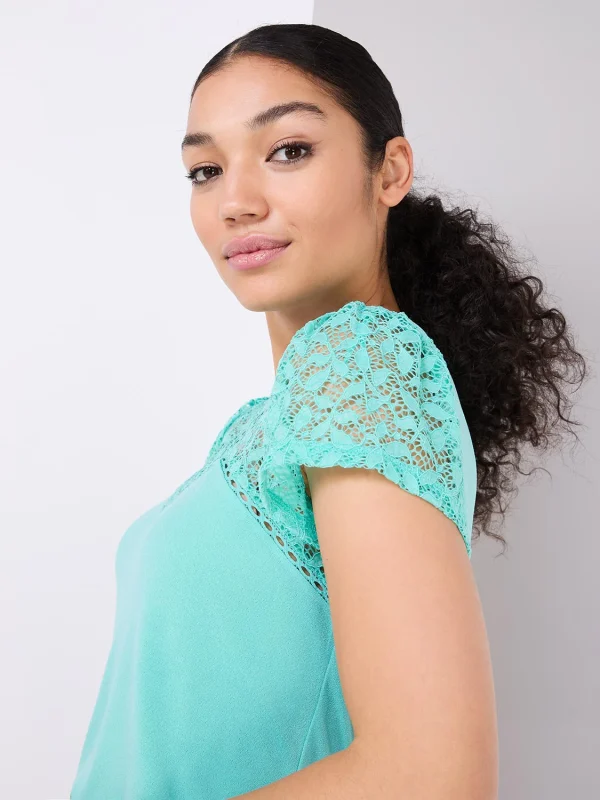 Lace Sweetheart Neckline Top - Image 8
