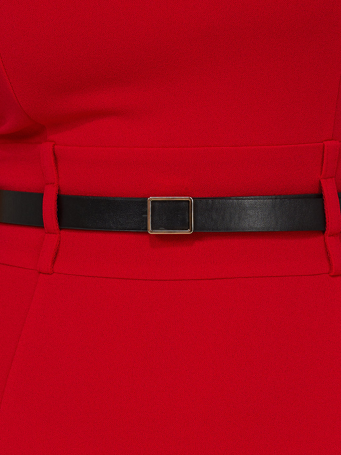 Short Sleeve Midi Dress With Belt - Image 6