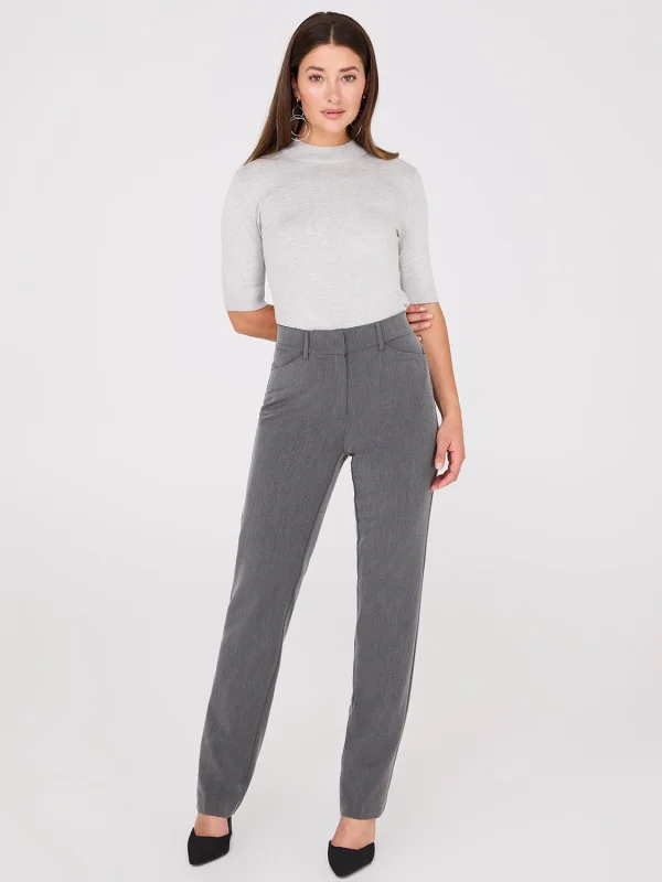 Straight Leg Long Length Slant Pocket Pants - Image 2