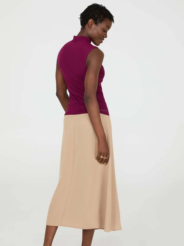 Sleeveless Mock Neck Mesh Top - Image 4