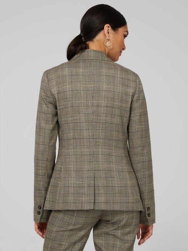 Plaid 2-Button Blazer - Image 5