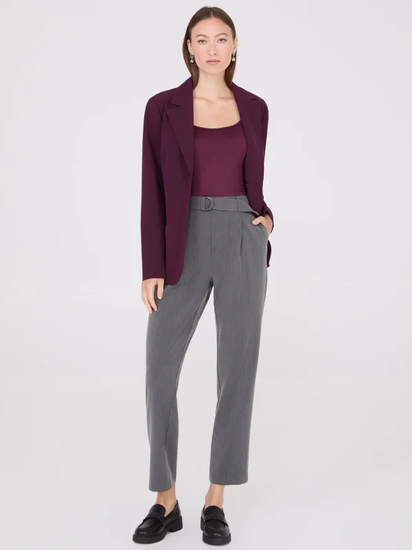 Mid-Rise Pleated Ankle Length Pants - Image 2
